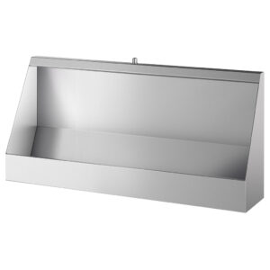 Vegghengt rustfri urinalrenne – 120 cm