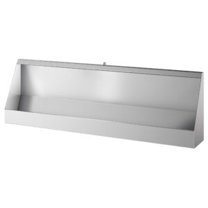 Vegghengt rustfri urinalrenne – 180 cm