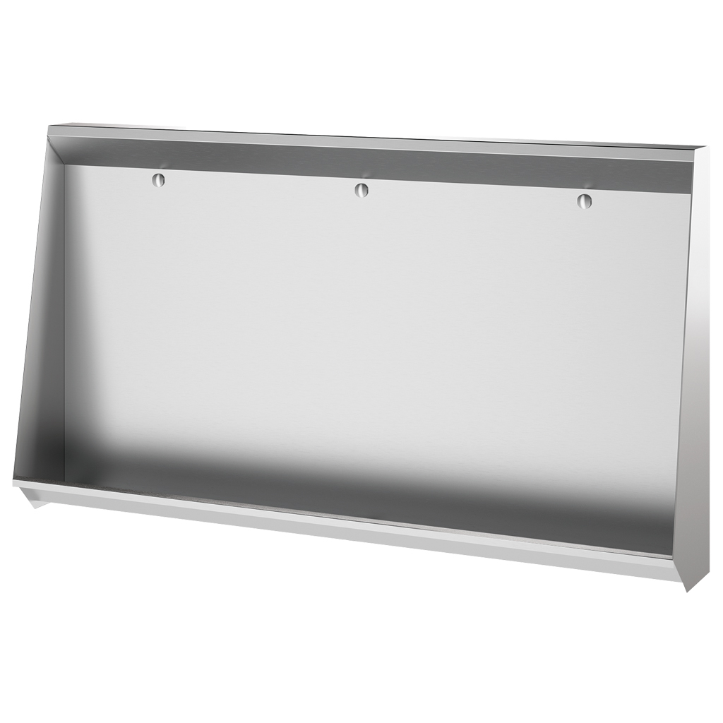 Gulvmontert rustfri urinalrenne – 180 cm