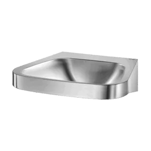 Delabie vegghengt rustfri servant, modell FRAJU, uten hull for servantarmatur