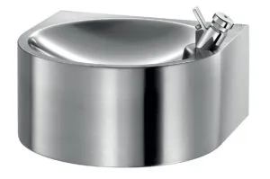 Rustfri drikkefontene for veggmontering